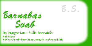 barnabas svab business card